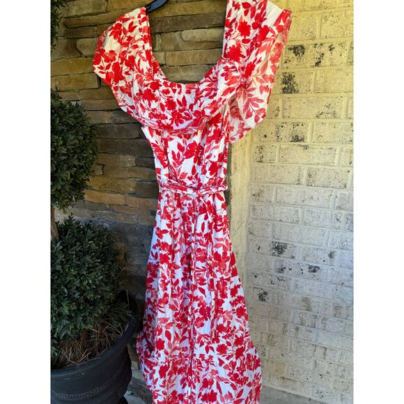 Lane Bryant Dress-Size 22/24-Red & White Floral - Picture 8 of 9